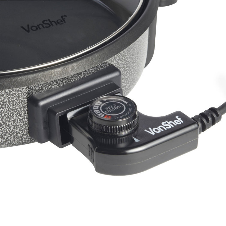 VonShef Large Multi Cooker Electric Skillet With Lid & Reviews